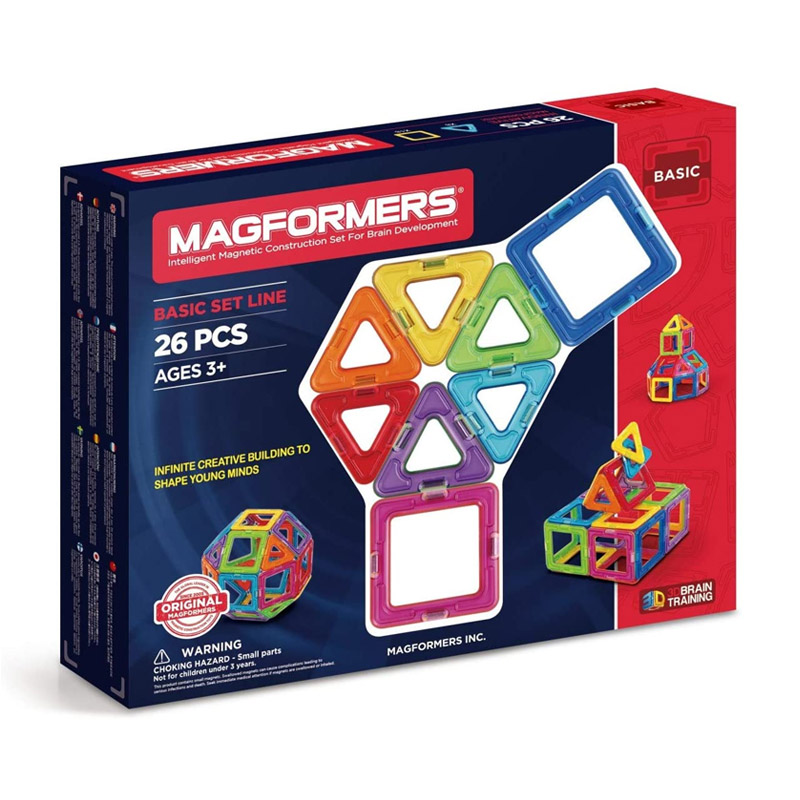 Set Magnetic Pentru Copii Magformers Basic Plus (26 Piese)