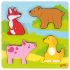 Puzzle Cu Animale Din Lemn - Joc De Îndemânare Pentru Bebeluși