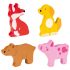 Puzzle Cu Animale Din Lemn - Joc De Îndemânare Pentru Bebeluși