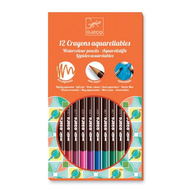Set 12 Creioane Colorate – Tip Acuarela
