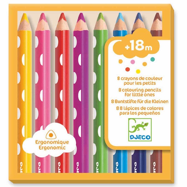Set 8 Creioane Colorate Pentru Bebeluși