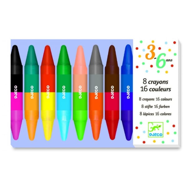 Set 8 Creioane Duble De Colorat