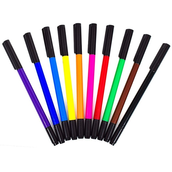 Set 10 Carioci Tip Pensulă (10 Culori Clasice)