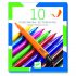 Set 10 Carioci Tip Pensulă Djeco (Culori Clasice)