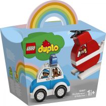 LEGO DUPLO - Elicopter De Pompieri Si Masina De Politie