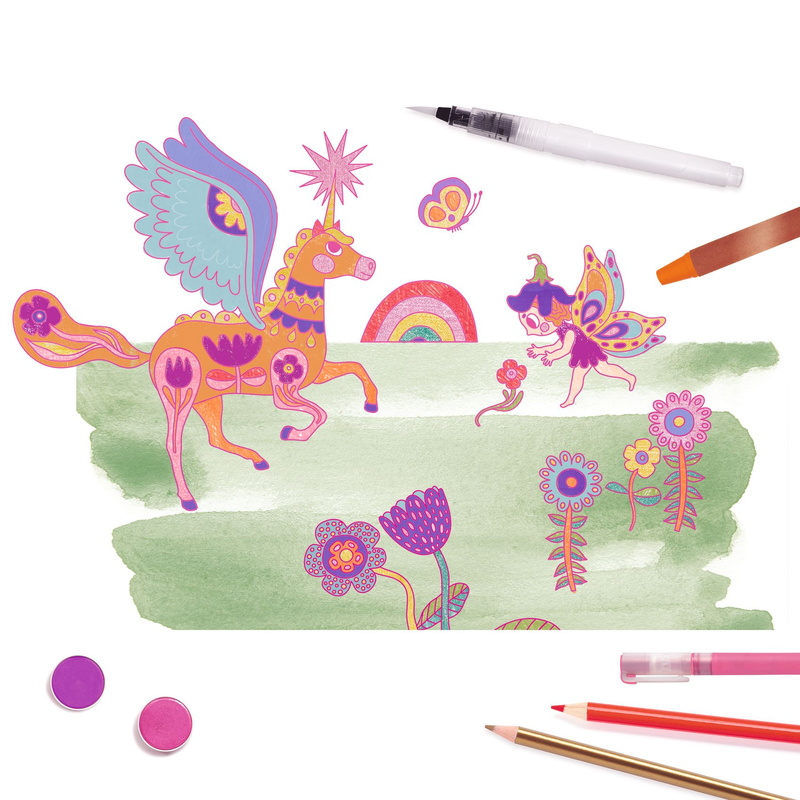 Cutie Pentru Desen Si Pictura Markere Acuarele Creioane Colorate